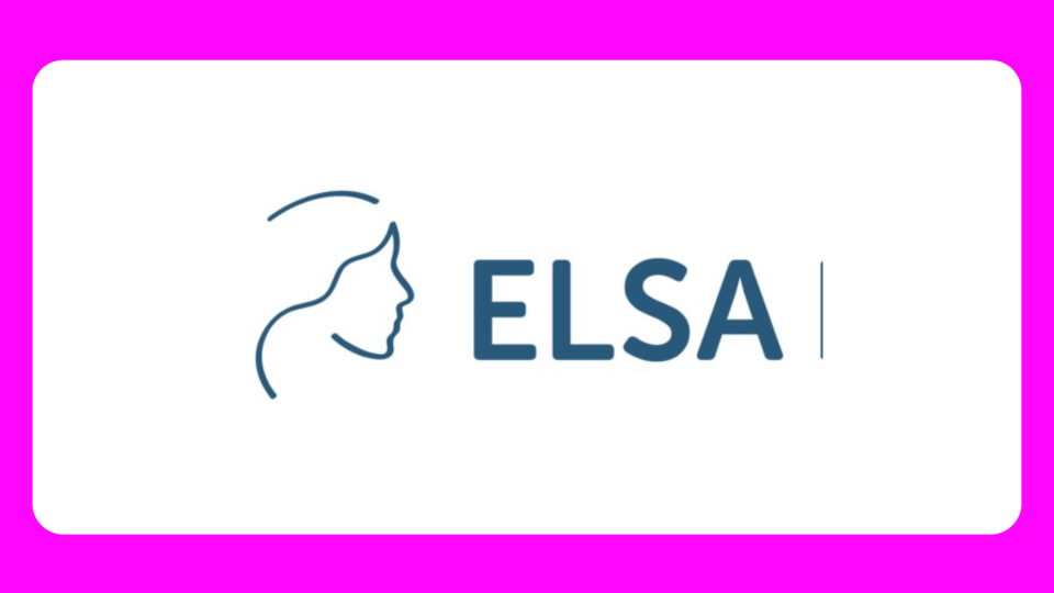 pinker Rahmen mit Frauenprofil und Text Elsa